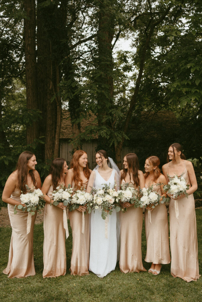 bride and bridesmaids at Estate 248