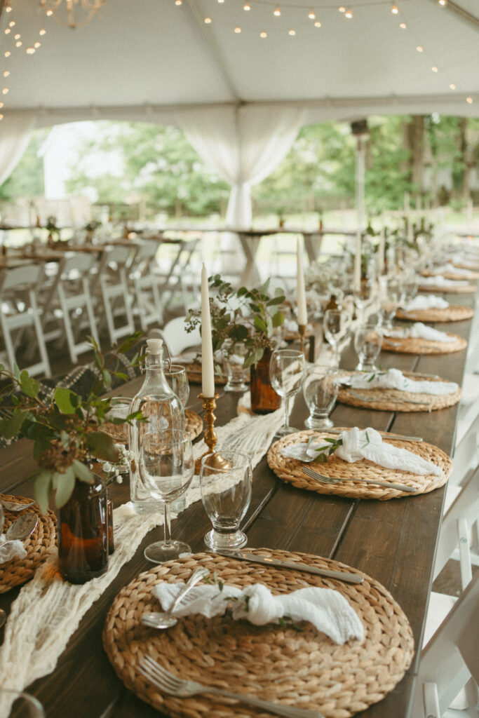 reception tent at Estate 248