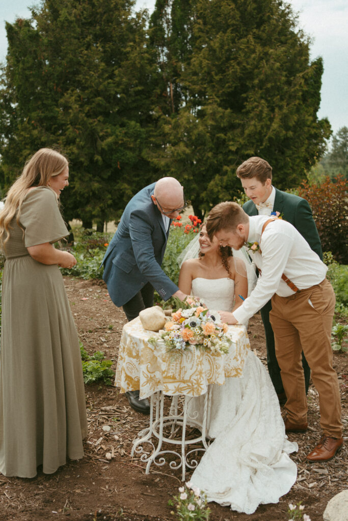 Wedding Ceremony signing table at Sage & Solace Wedding Venue in Langley, BC