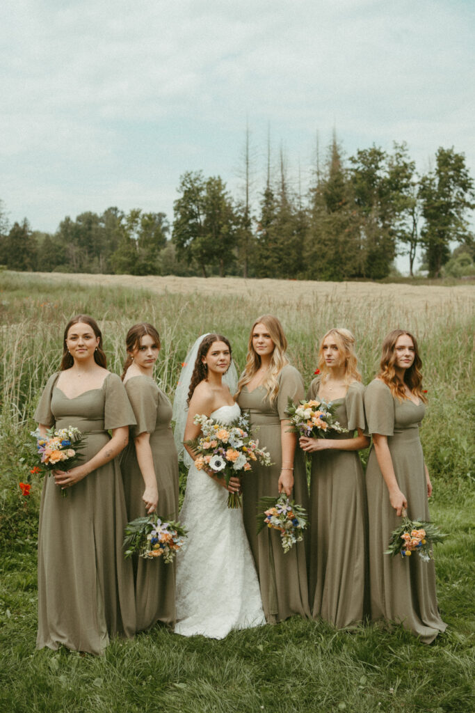 Bridal Party Portraits at Sage & Solace Wedding Venue 