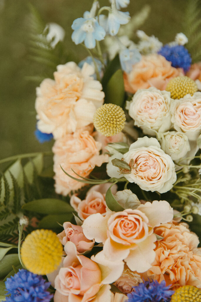 Tiny Frog in the bouquet at Sage & Solace Wedding Venue in Langley, BC