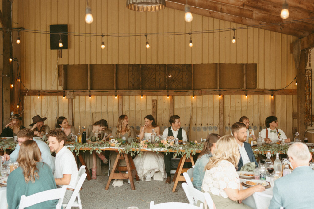 Inside the Reception Barn at Sage & Solace Wedding Venue