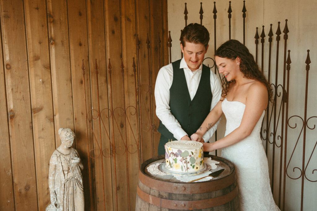 Cake Cutting at Sage & Solace Wedding Venue