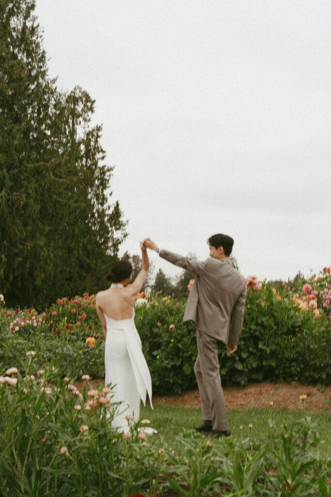 Bridal Portraits in the Garden at Sage & Solace Wedding Venue 