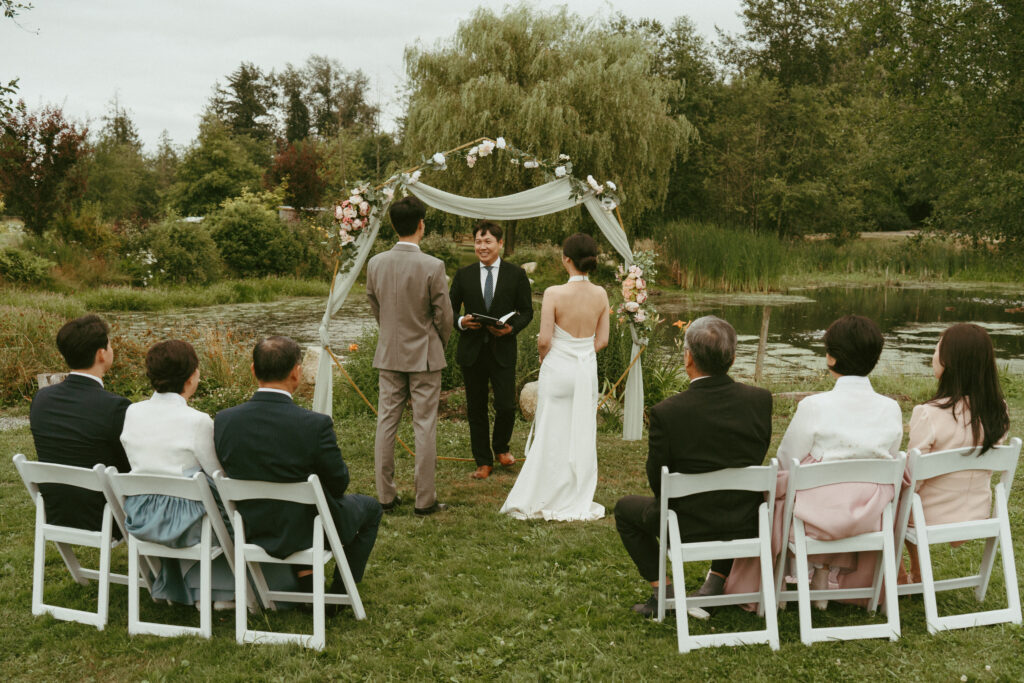 Wedding Ceremony At Sage & Solace Wedding Venue at the Pond