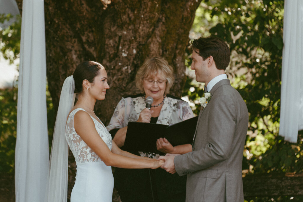 ceremony under the tree at Estate 248