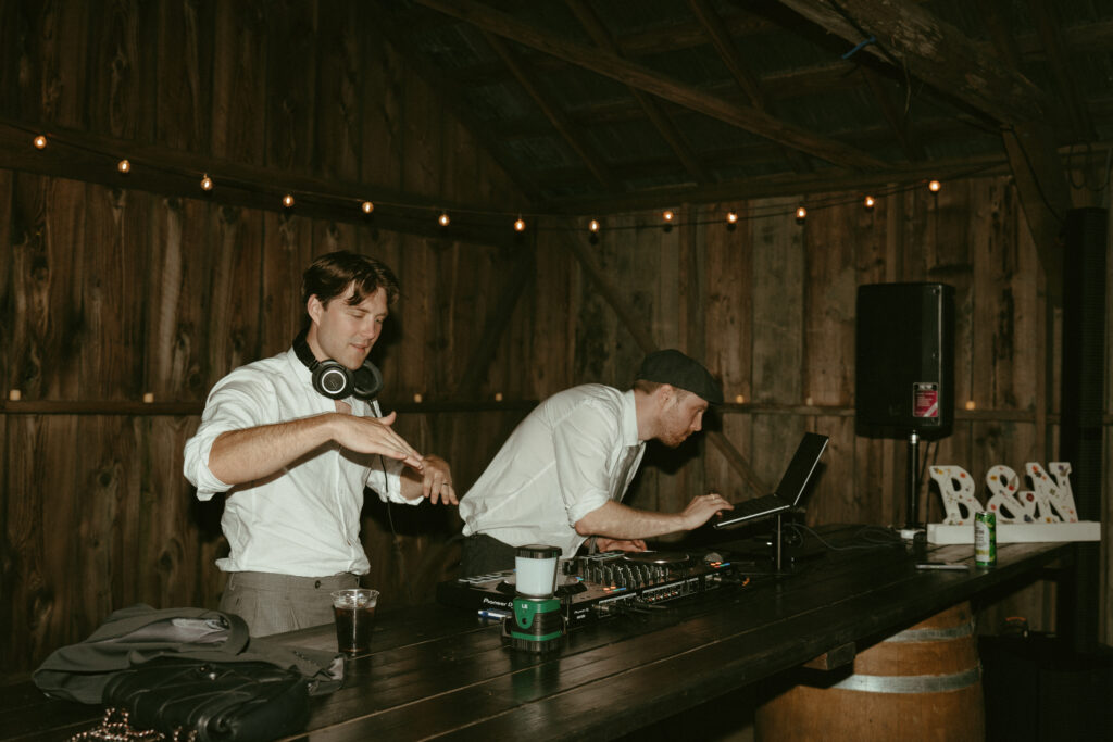 groom also being a DJ 